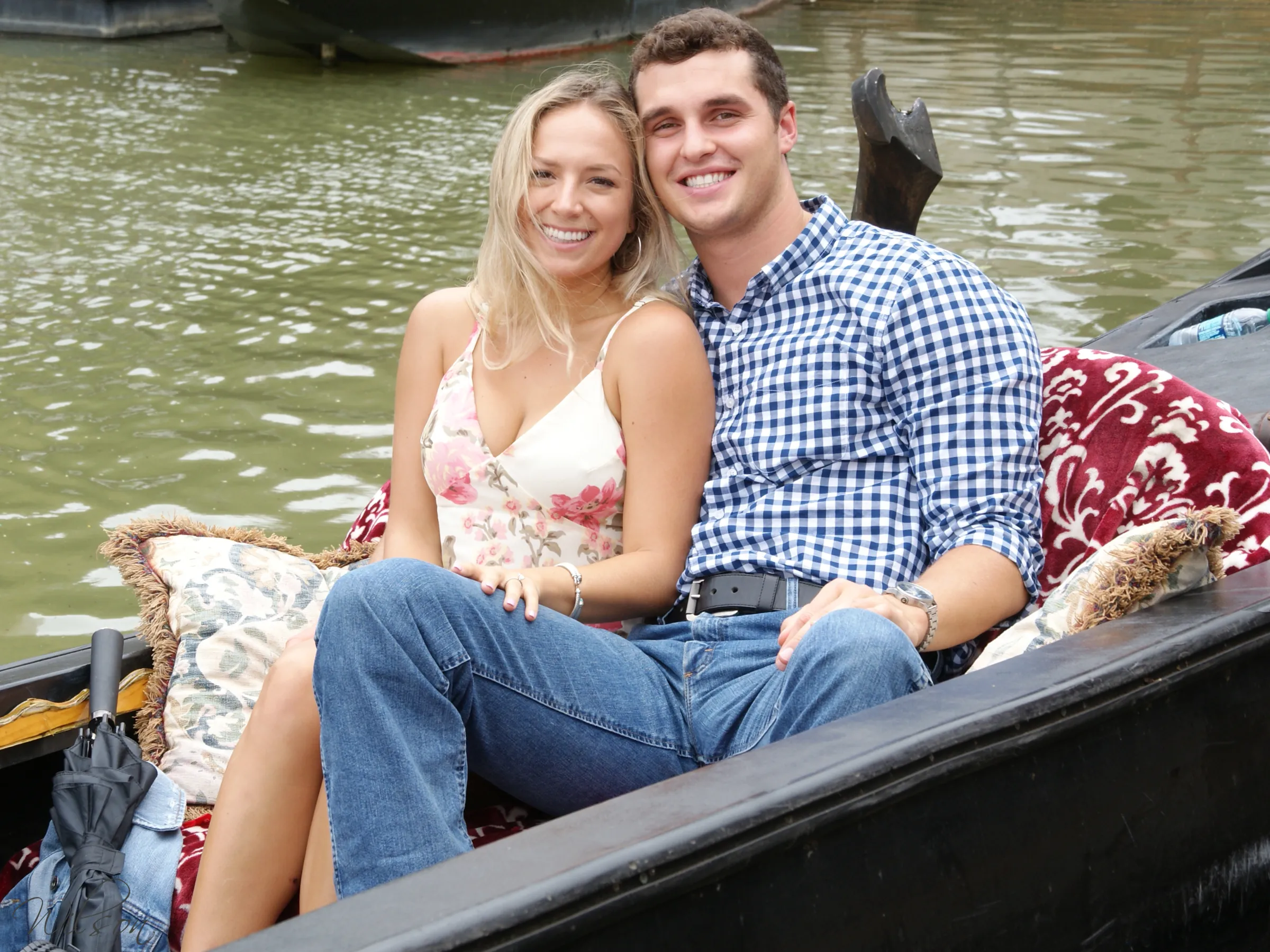 happy newly engaged couple