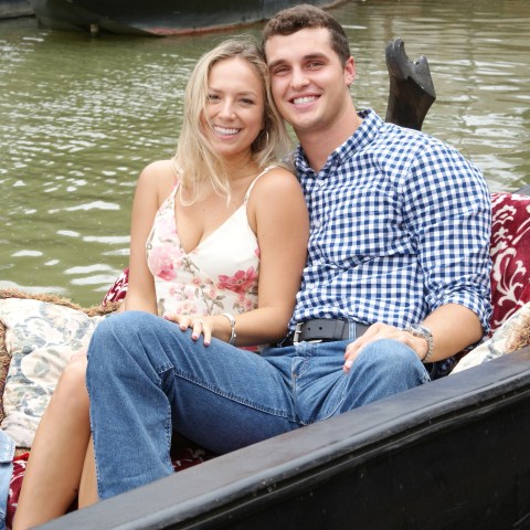 happy newly engaged couple