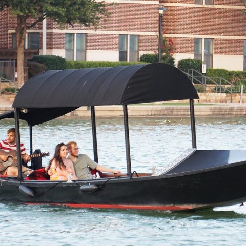 a small boat in a body of water