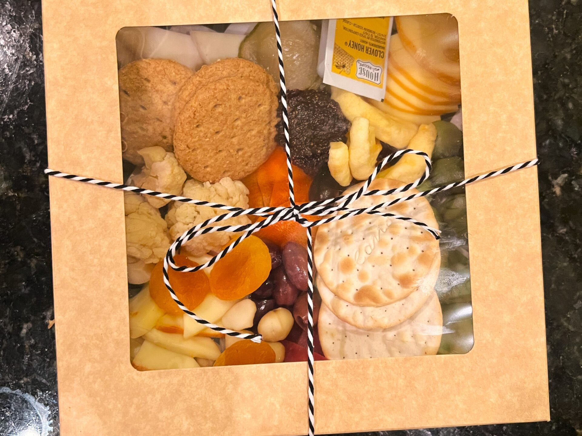 a box filled with different types of food