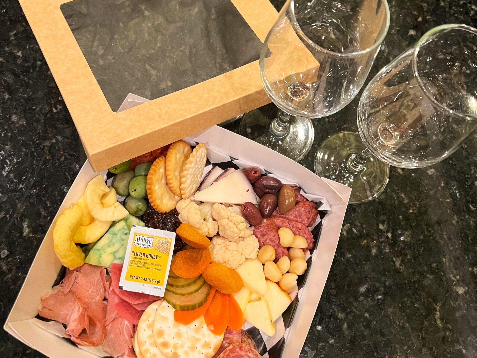 a bunch of food sitting on a table