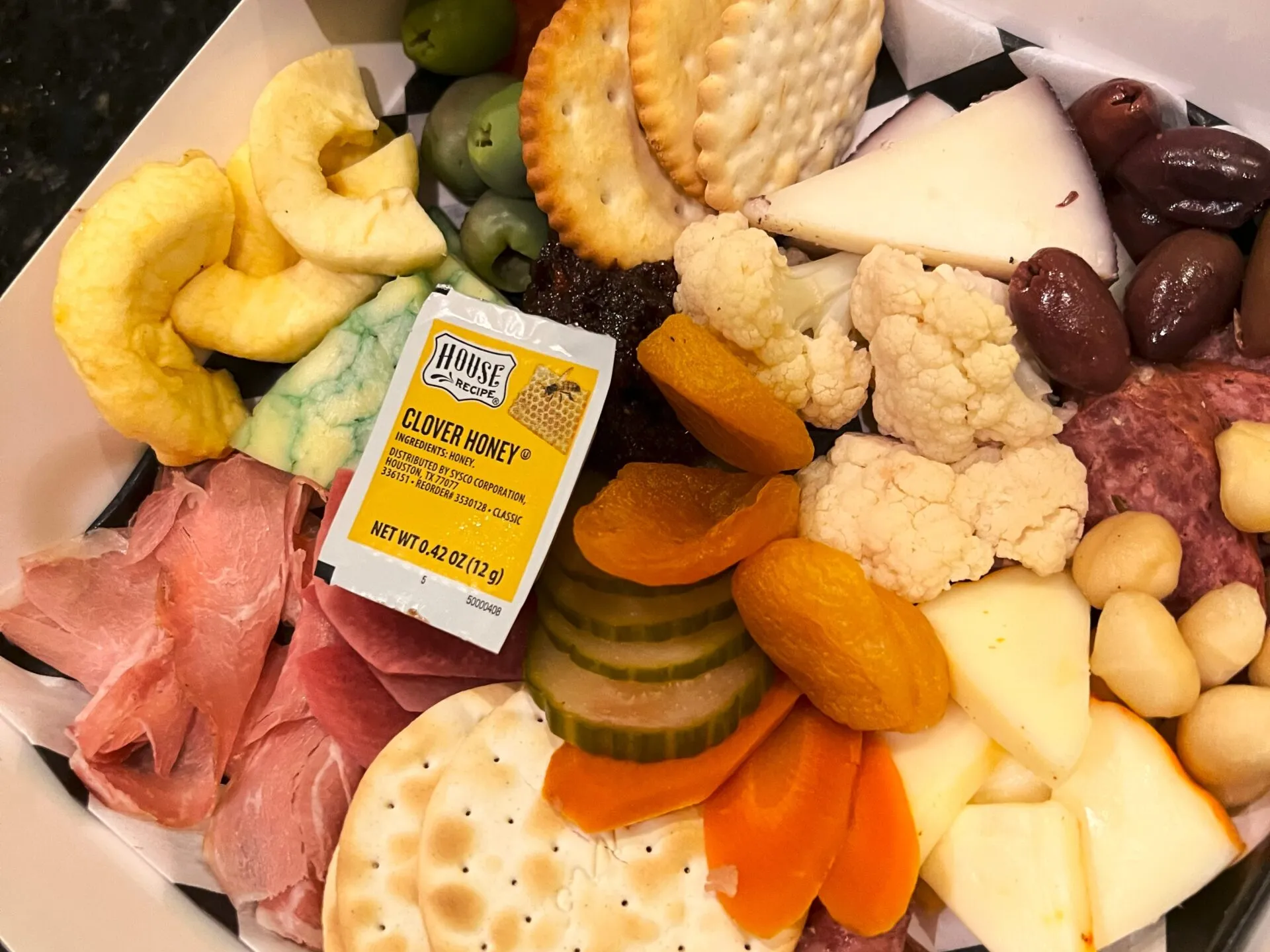 a plate of food on a table