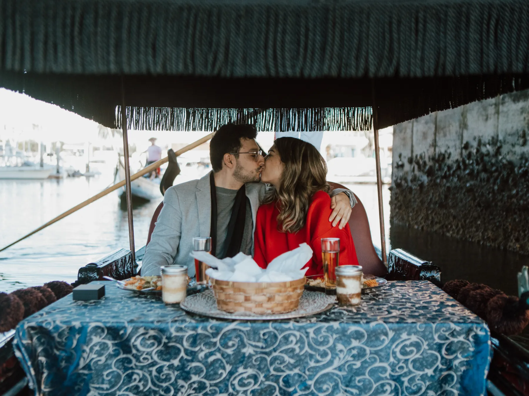 a person sitting on a boat