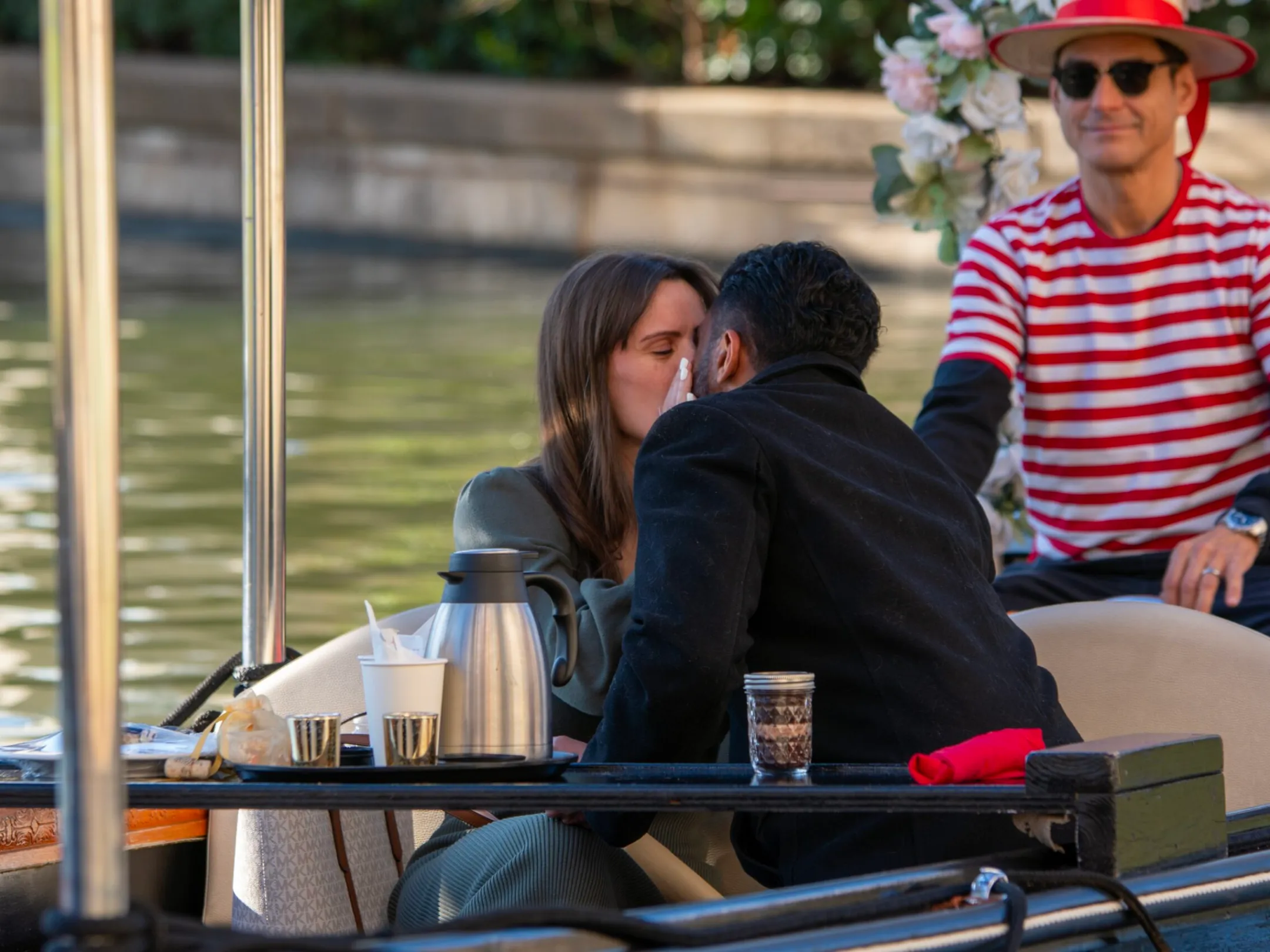 a person sitting on a boat
