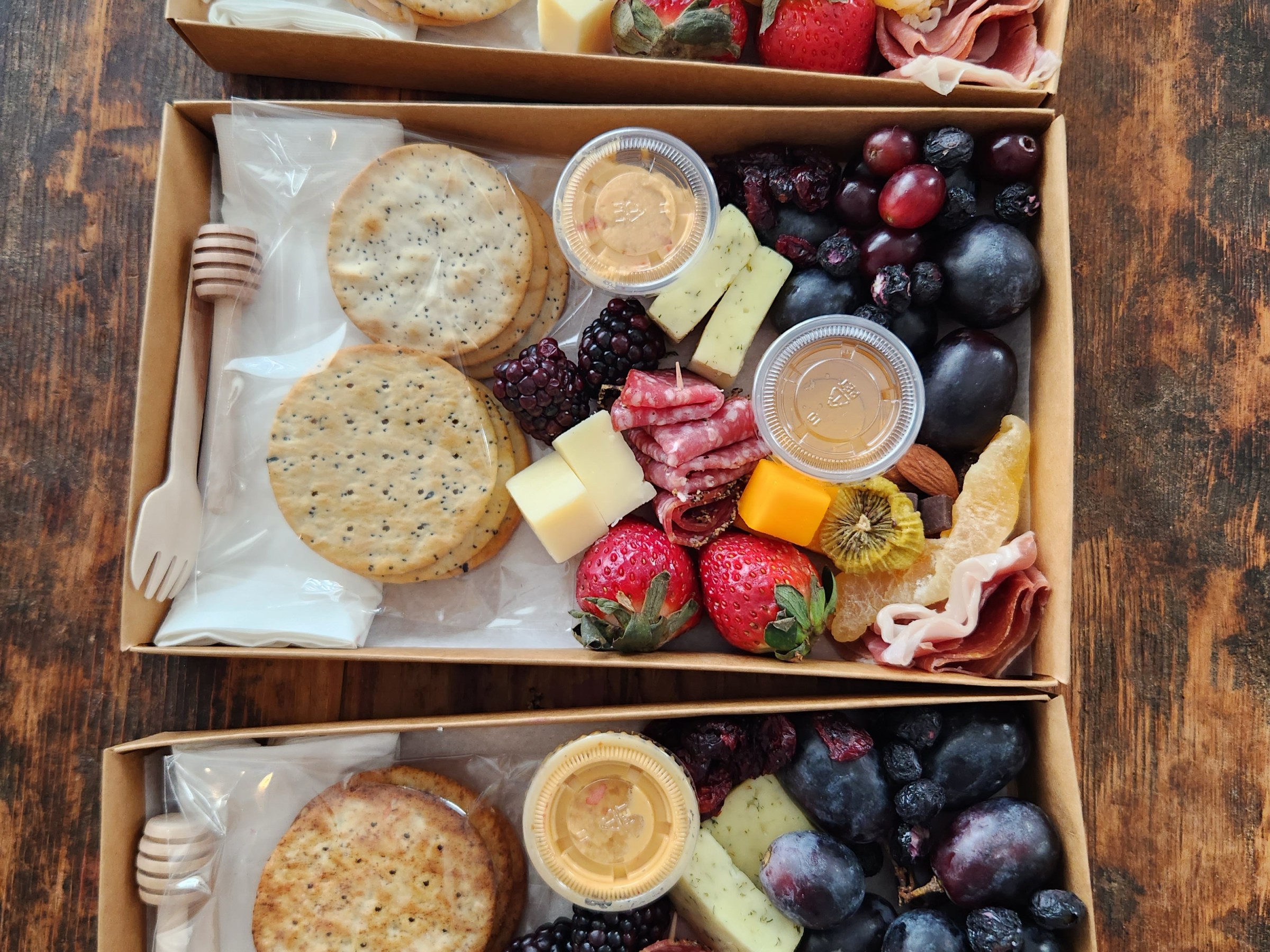 a box filled with different types of food