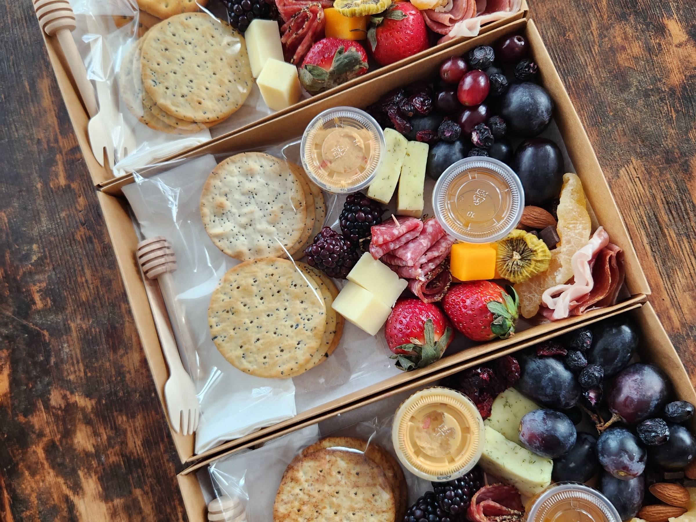 a box filled with different types of food